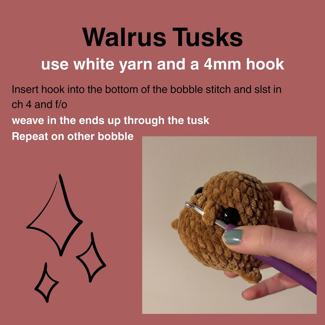 Free Crochet Walrus Pattern: Amigurumi Chart