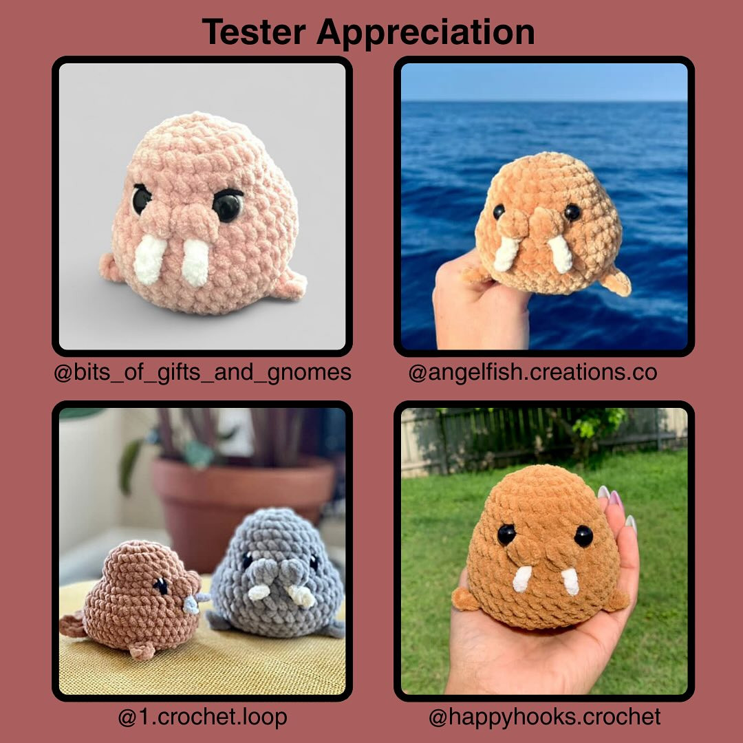 Free Crochet Walrus Pattern: Amigurumi Chart