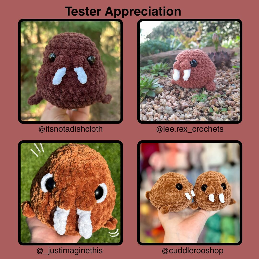 Free Crochet Walrus Pattern: Amigurumi Chart