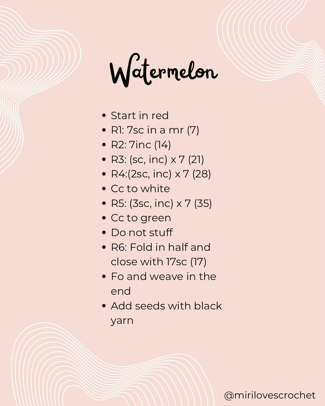 Free Crochet Watermelon Slice Pattern