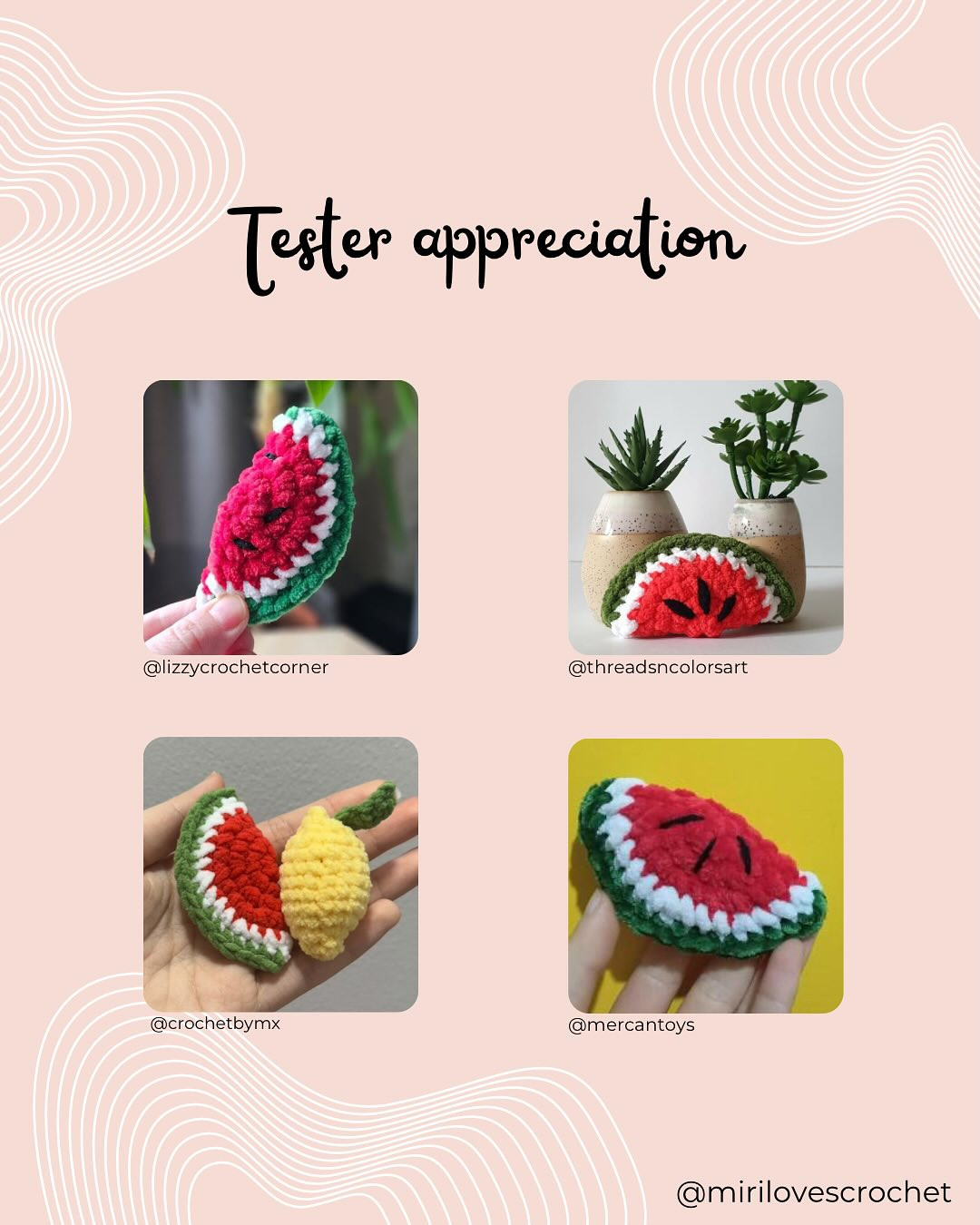 Free Crochet Watermelon Slice Pattern