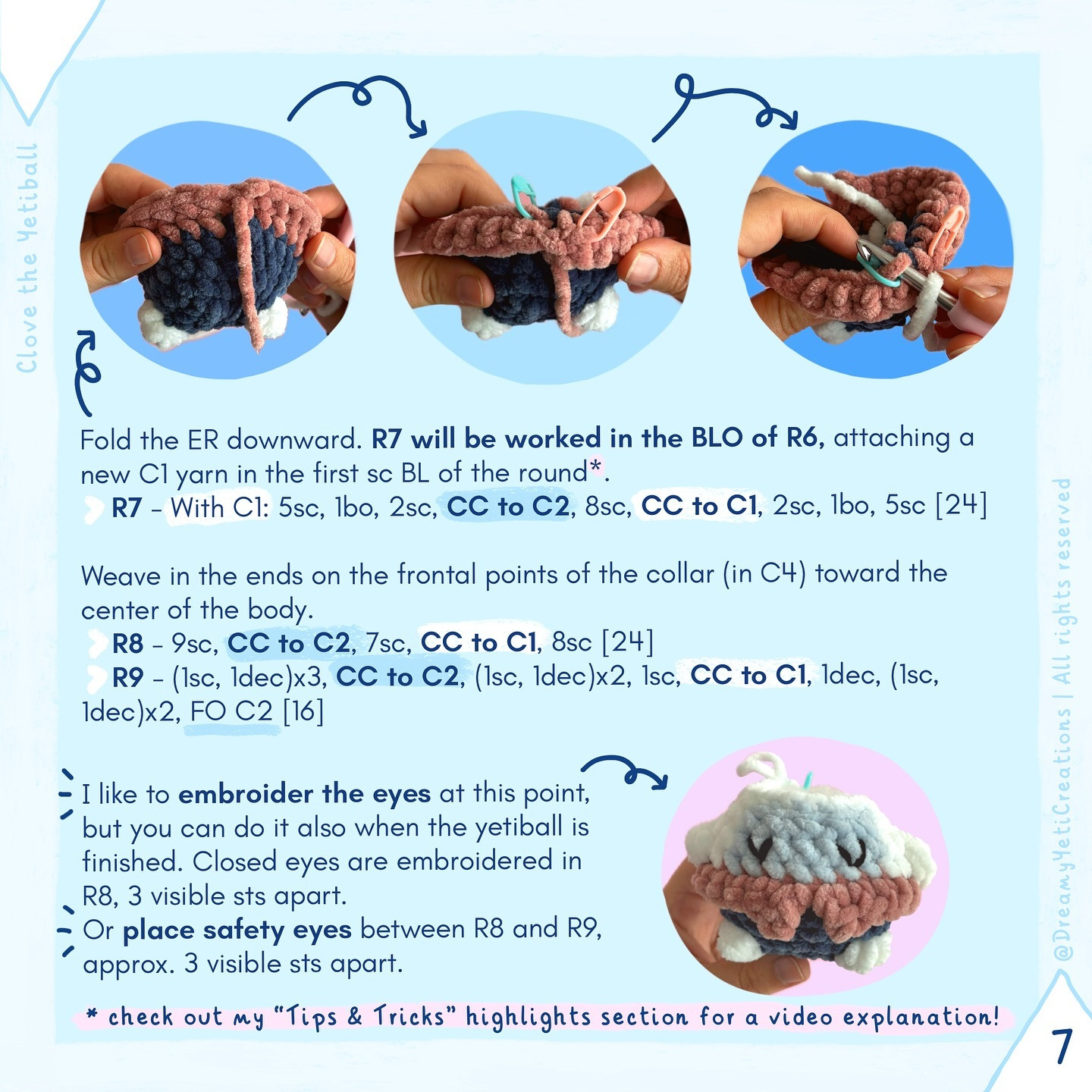 Free Crochet Yetiball Pattern: No-Sew Clove!