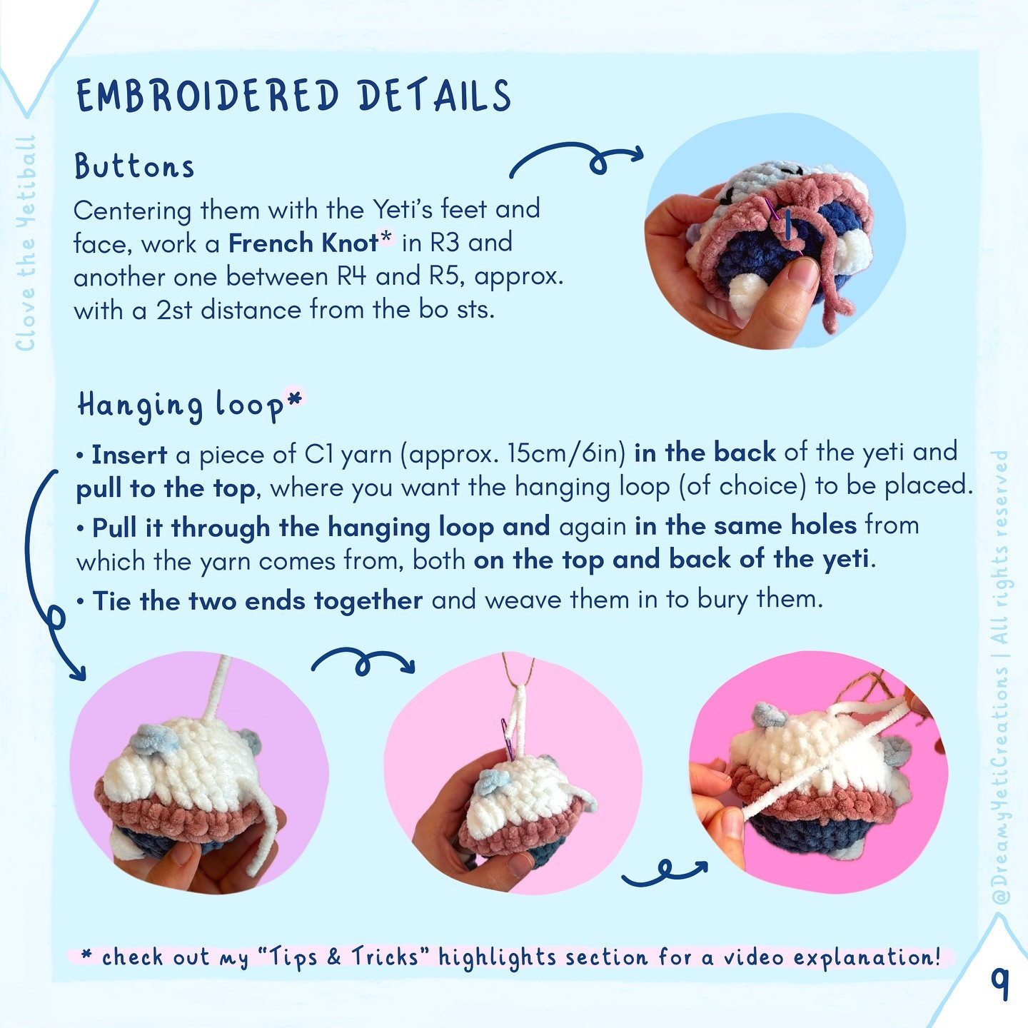 Free Crochet Yetiball Pattern: No-Sew Clove!