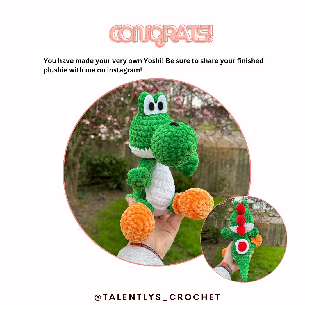 Free Crochet Yoshi Pattern: Amigurumi Toy