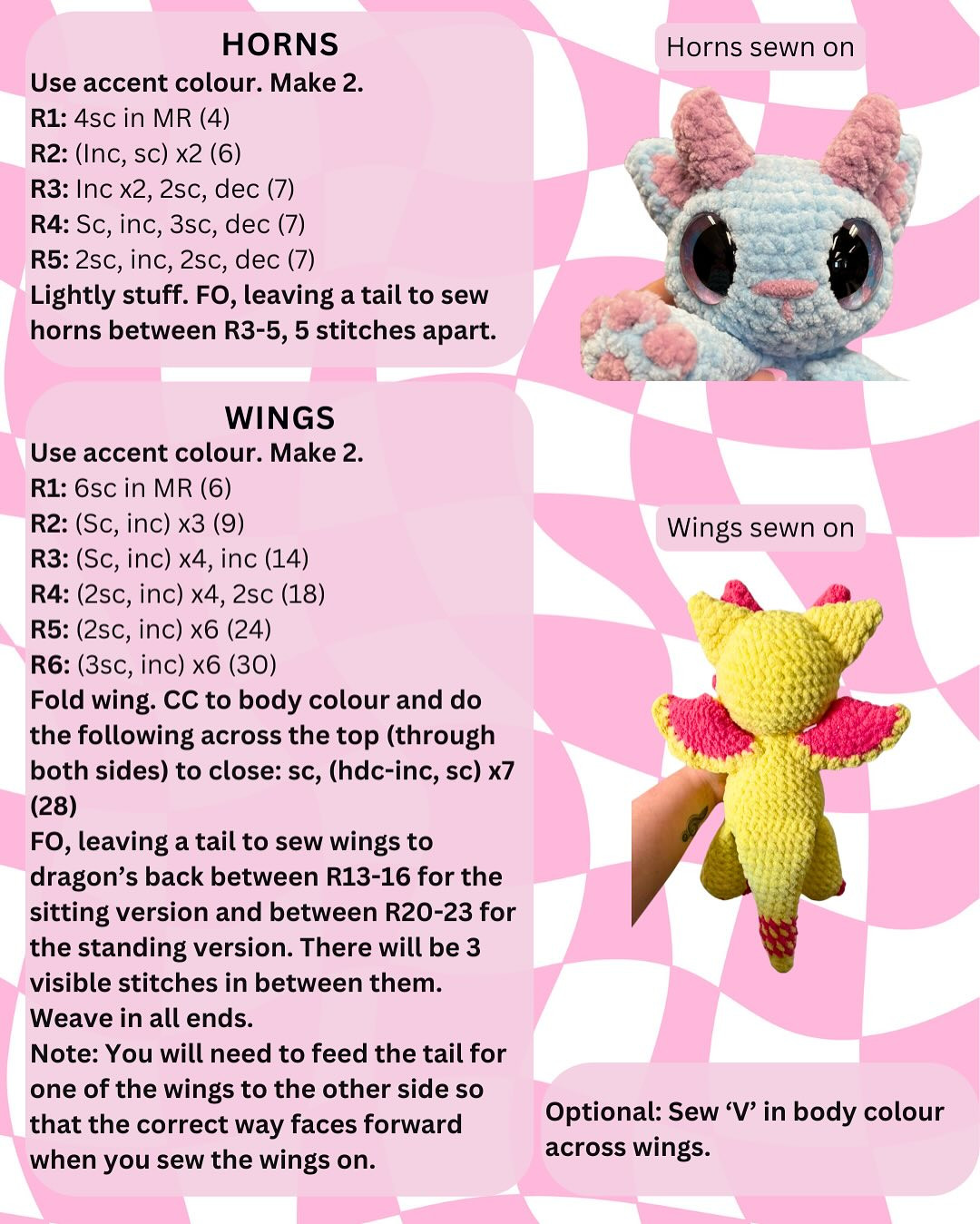 Free Dragon Kitty Crochet Pattern Mod