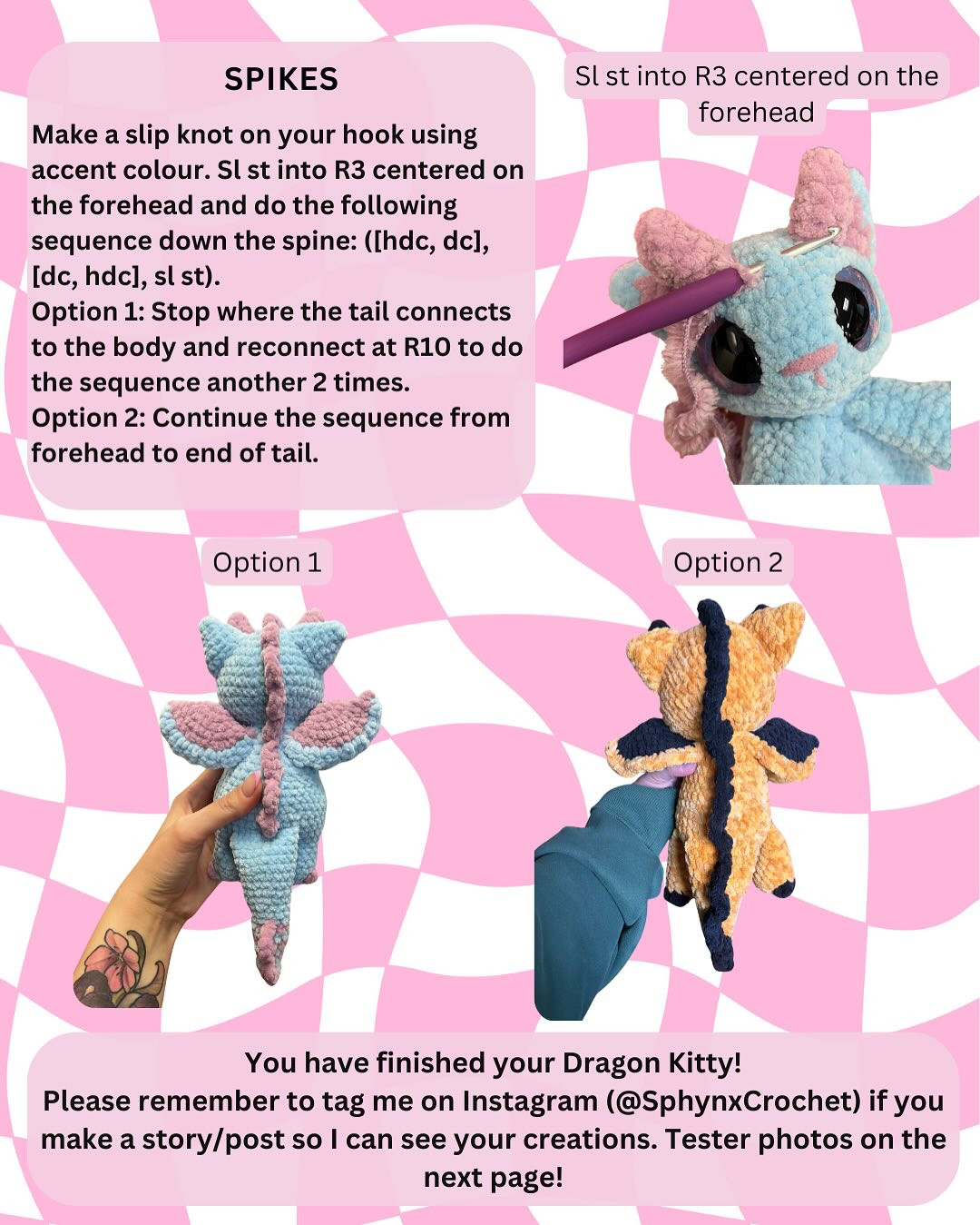 Free Dragon Kitty Crochet Pattern Mod