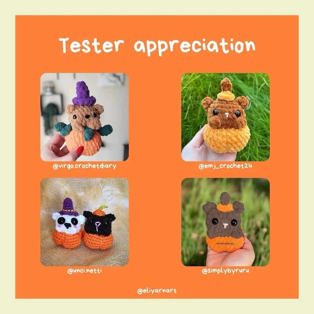 Free Halloween Crochet Patterns: Cute Cat & Bear