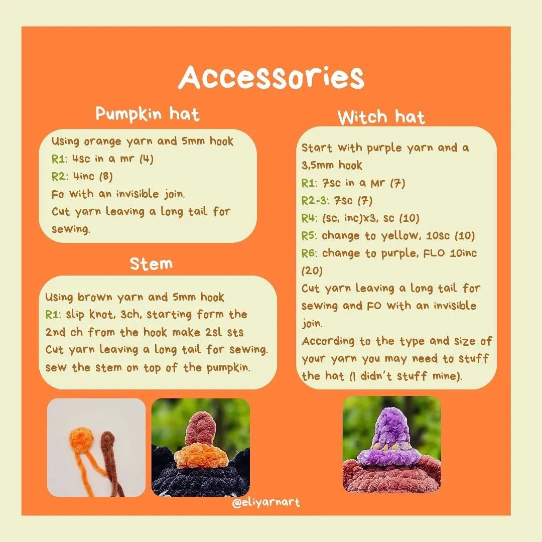 Free Halloween Crochet Patterns: Cute Cat & Bear