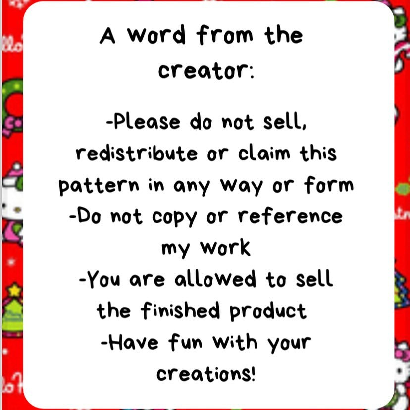 Free Hello Kitty Christmas Crochet Pattern