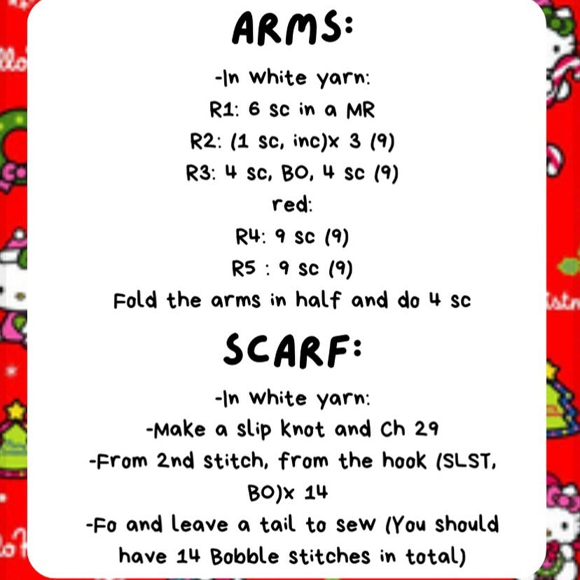Free Hello Kitty Christmas Crochet Pattern