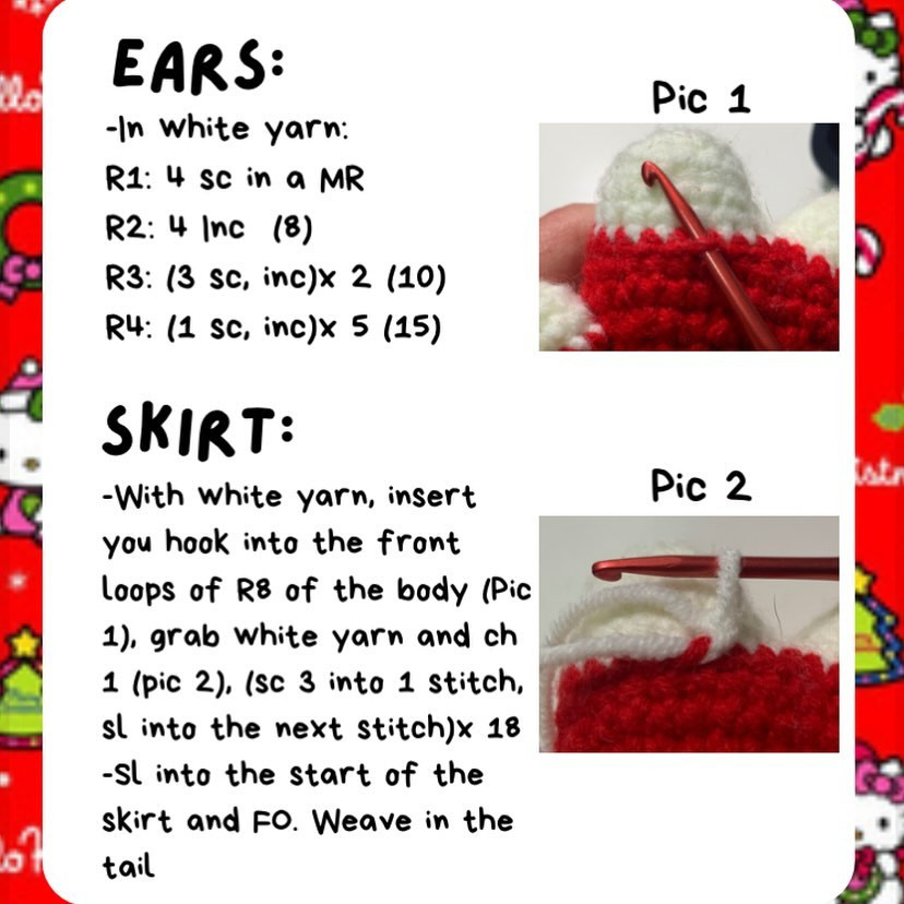 Free Hello Kitty Christmas Crochet Pattern