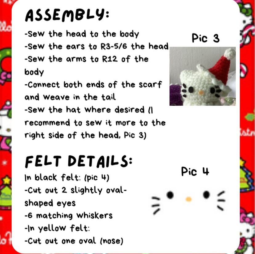 Free Hello Kitty Christmas Crochet Pattern