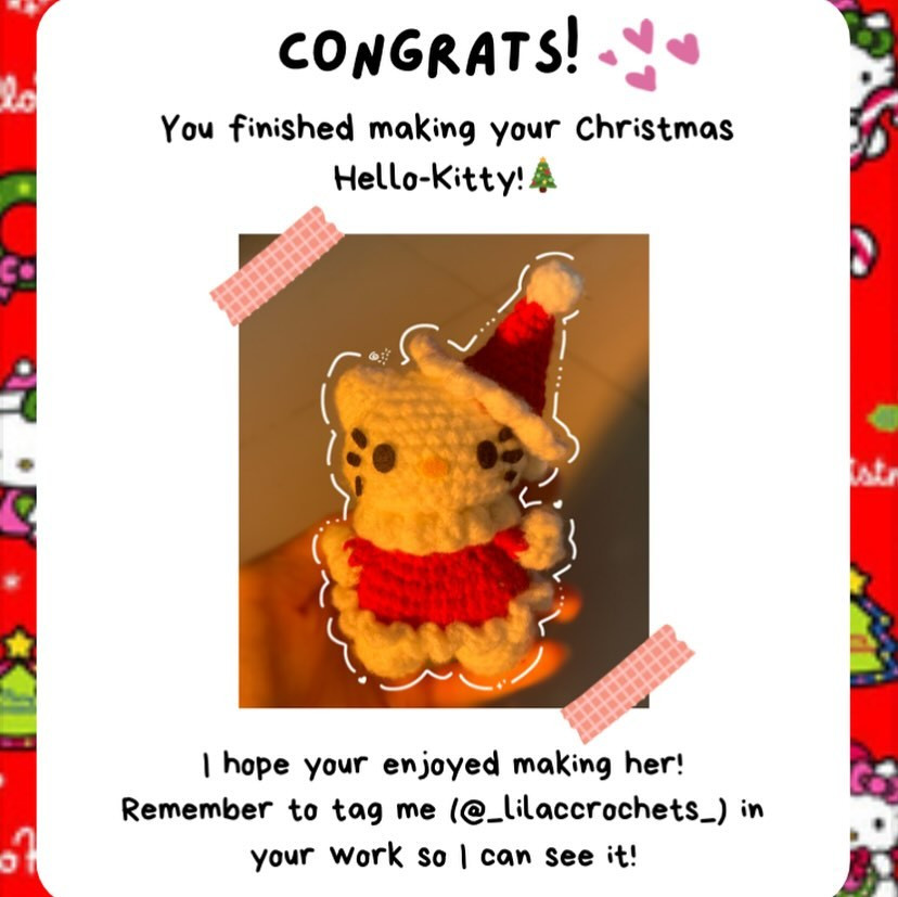 Free Hello Kitty Christmas Crochet Pattern
