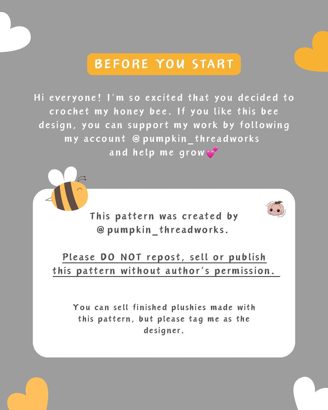 Free Honey Bee Crochet Pattern! My Honey Bee pattern