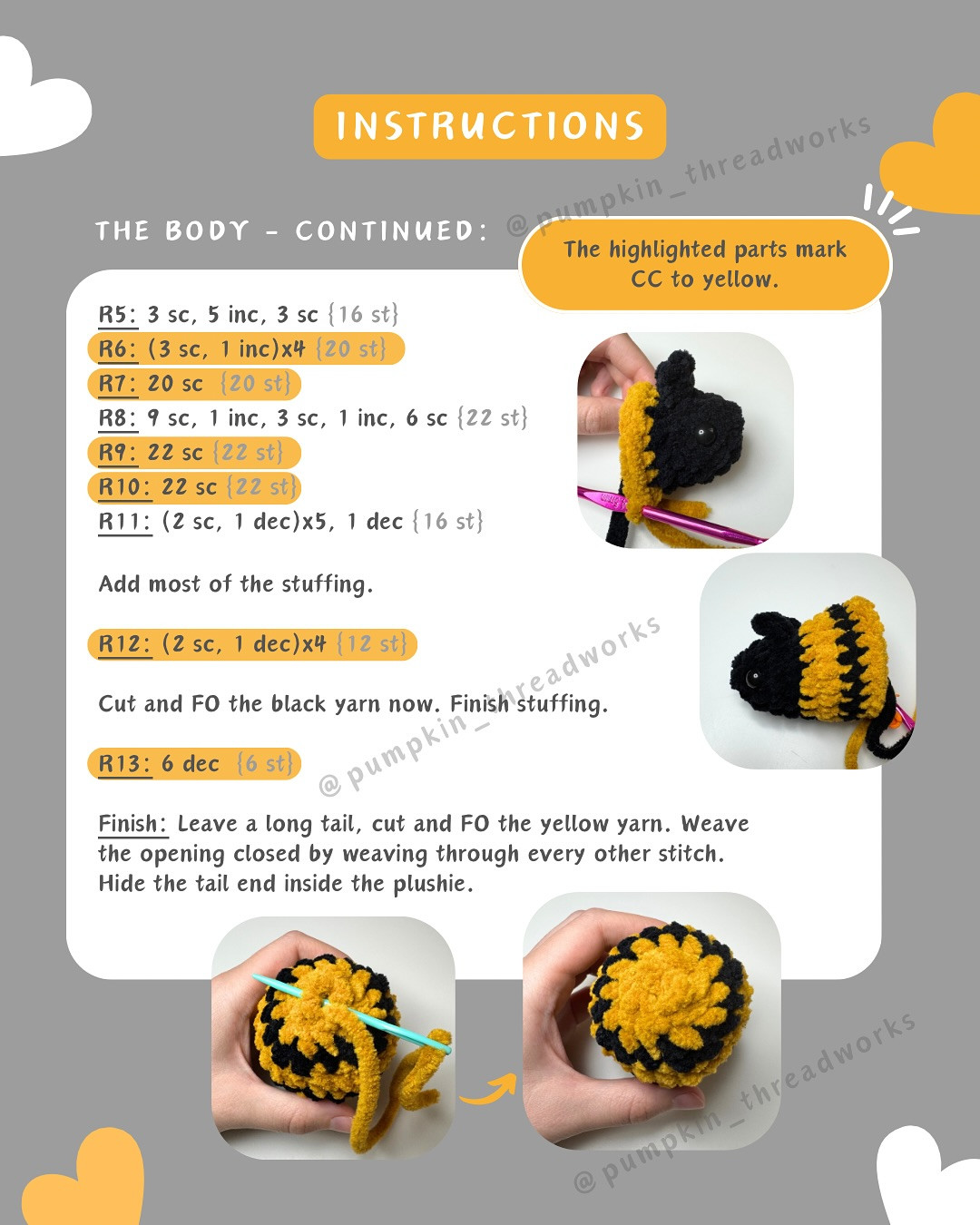Free Honey Bee Crochet Pattern! My Honey Bee pattern