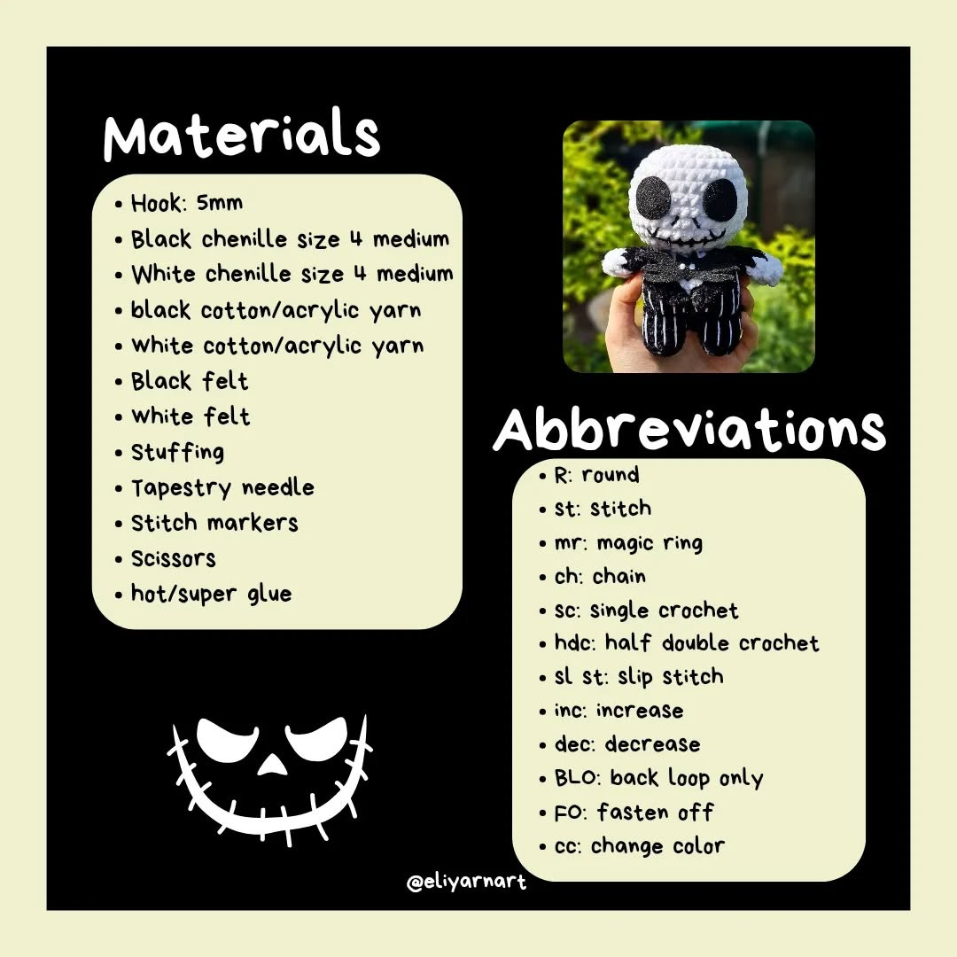 Free Jack Skellington Crochet Pattern!