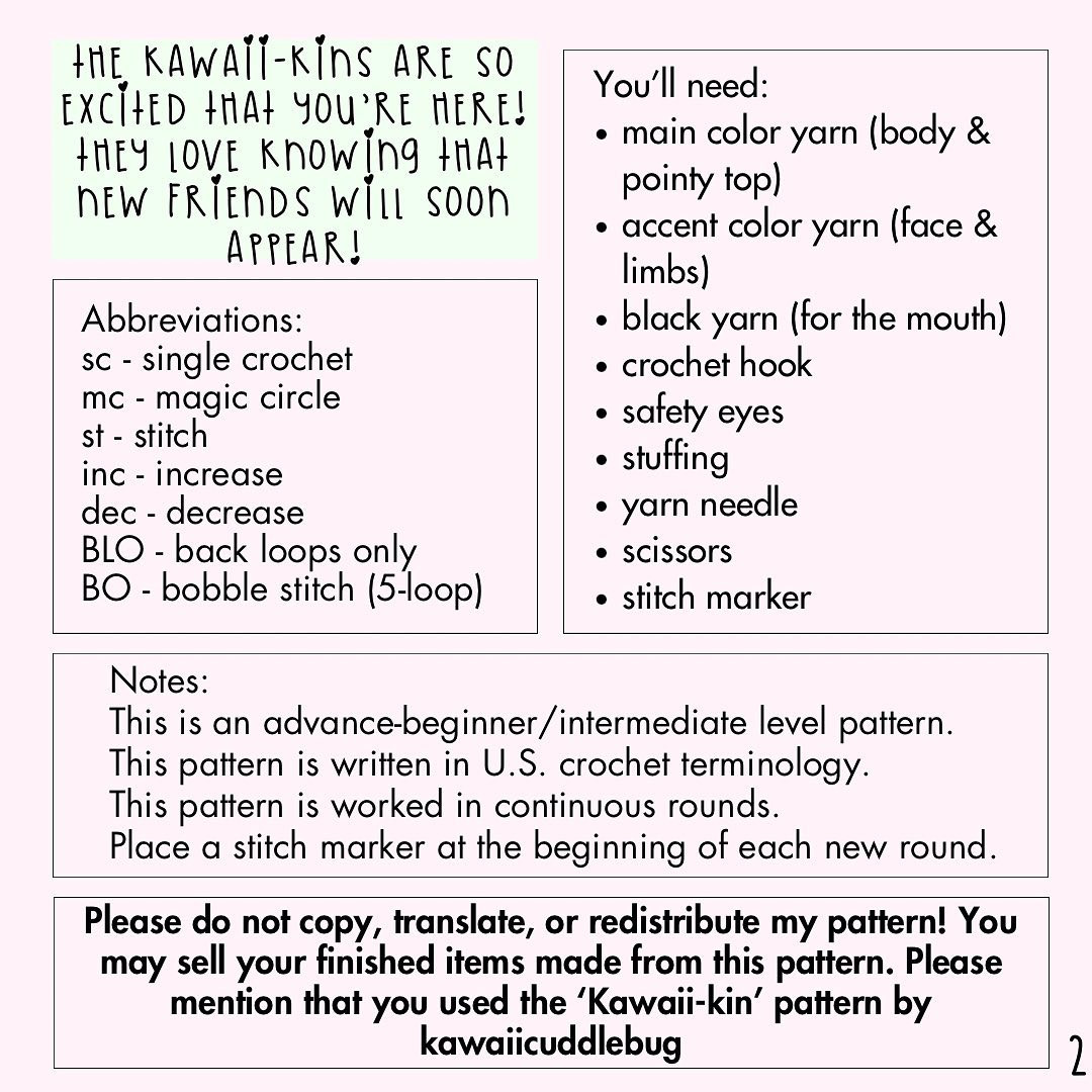 Free Kawaii-Kin Crochet Pattern