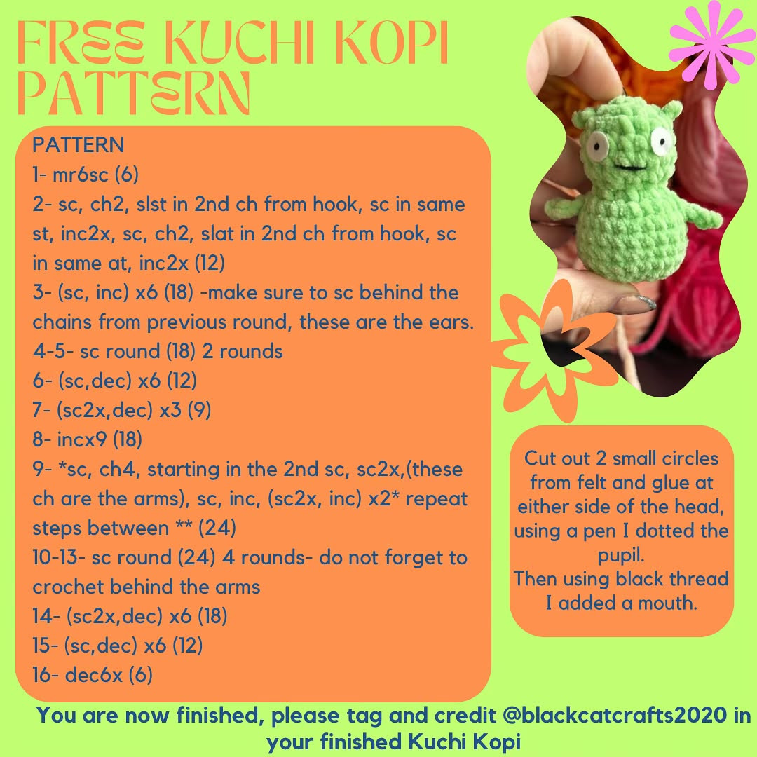 Free Kuci Kopi Crochet Pattern