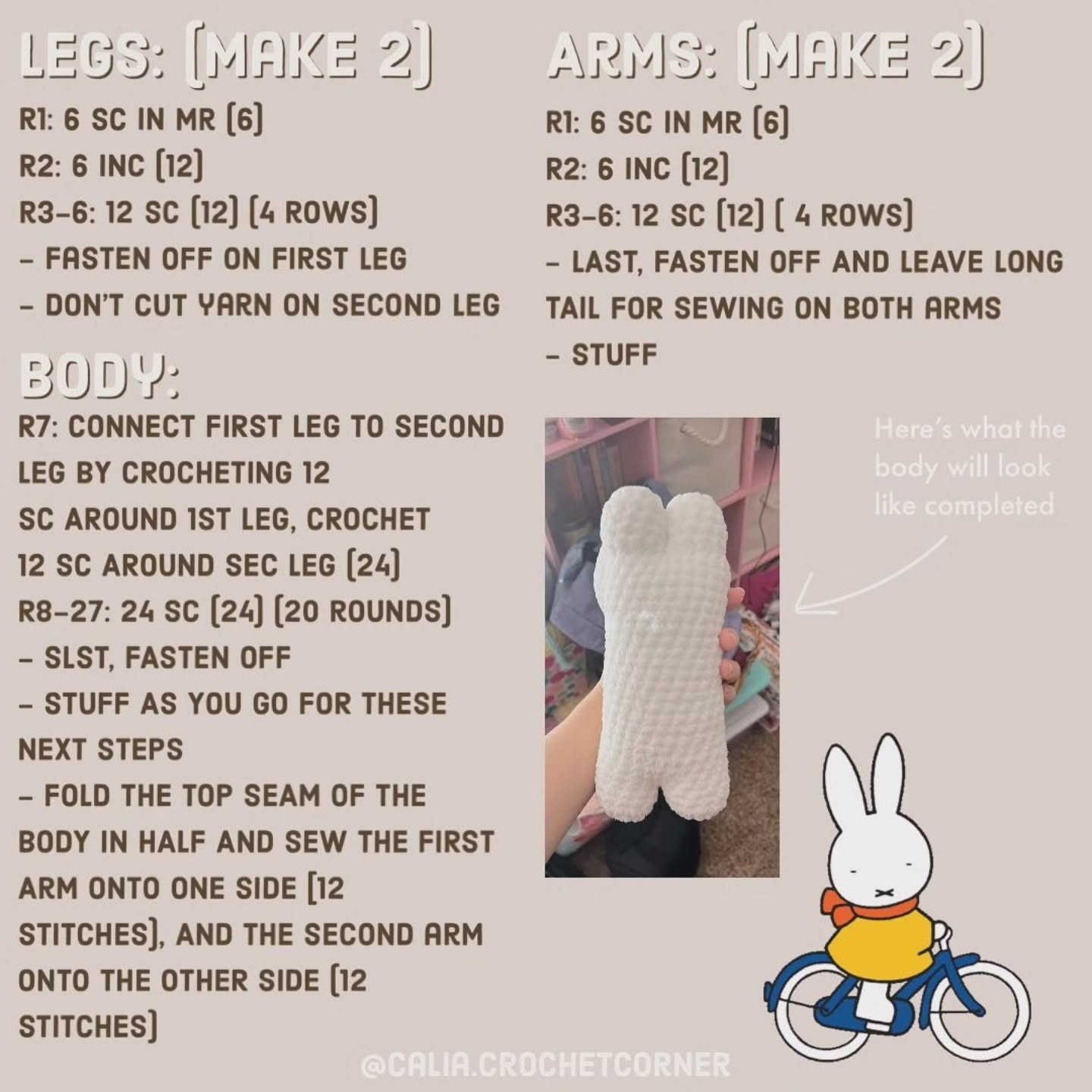 Free Miffy Crochet Pattern: Amigurumi Bunny