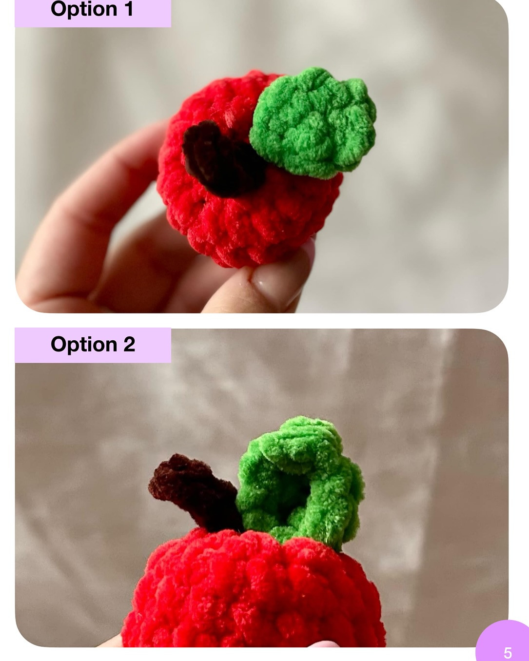 Free Mini Apple Keychain Crochet Pattern