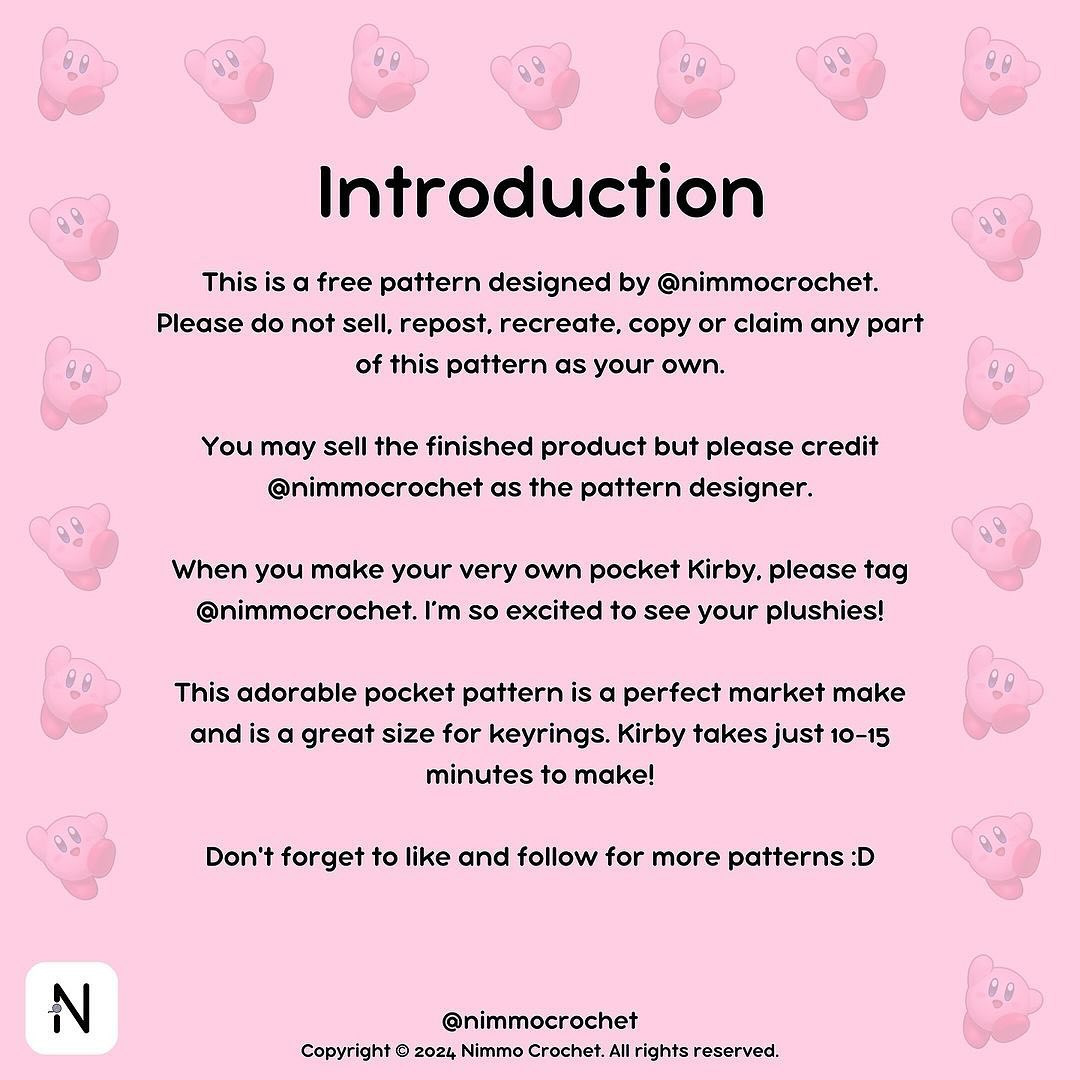 Free No-Sew Crochet Kirby Pattern