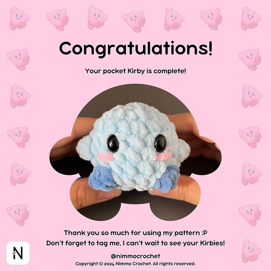 Free No-Sew Crochet Kirby Pattern