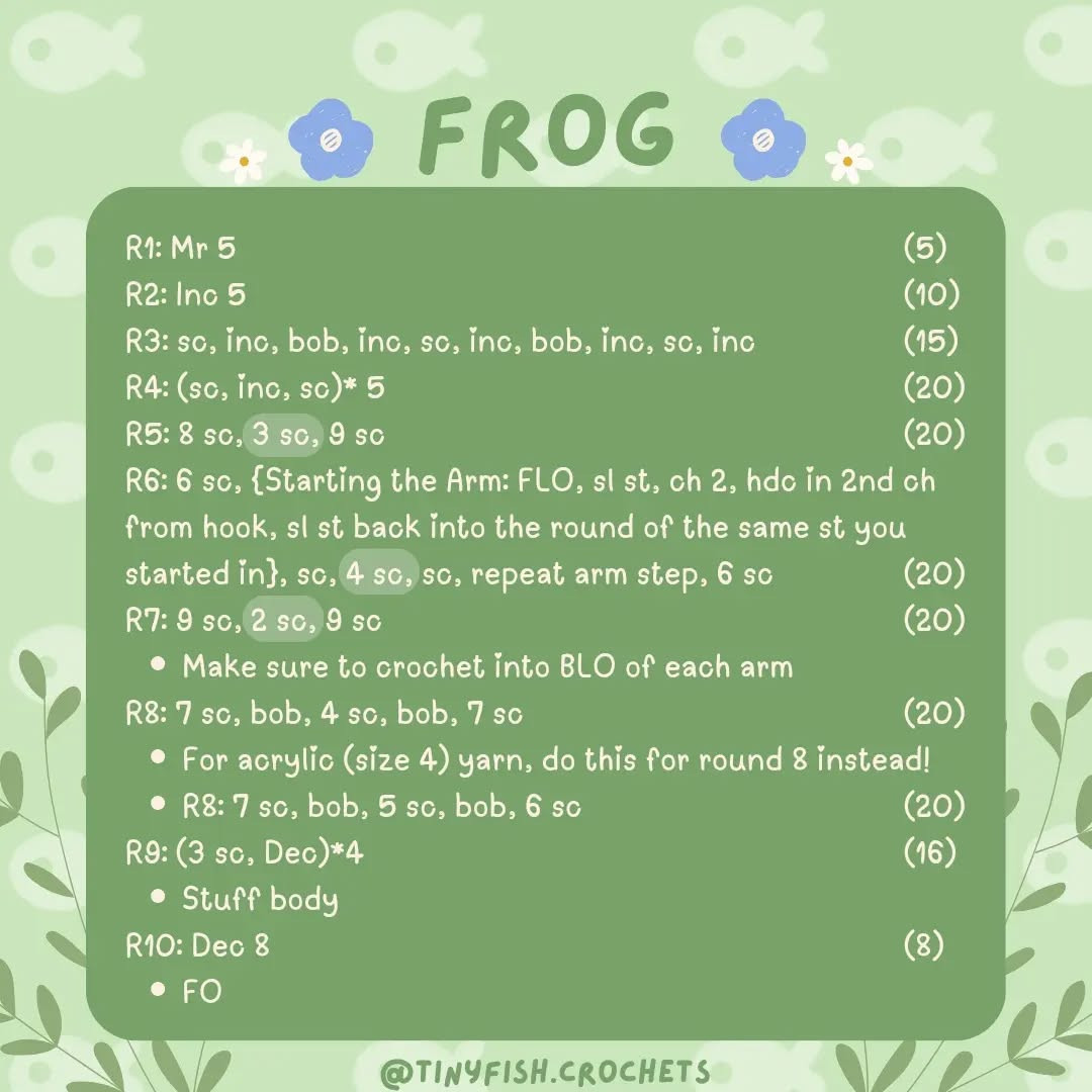 🐸 Free No Sew Frog Crochet Pattern 💙
