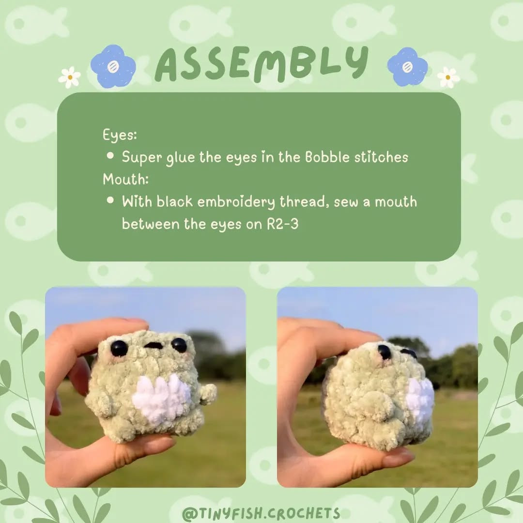 🐸 Free No Sew Frog Crochet Pattern 💙