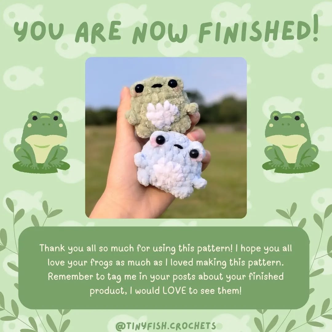 🐸 Free No Sew Frog Crochet Pattern 💙