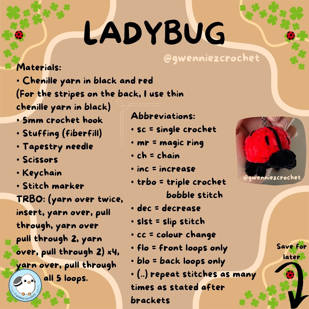 Free No-Sew Ladybug Crochet Pattern
