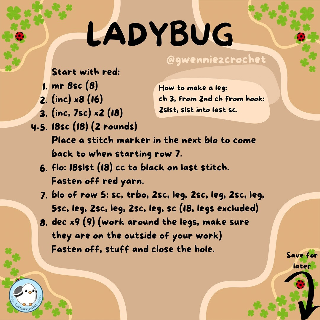 Free No-Sew Ladybug Crochet Pattern