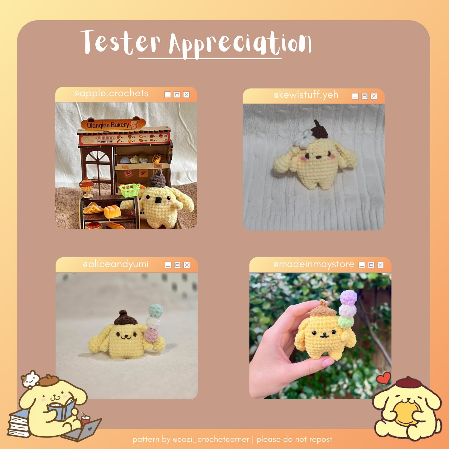 Free Pompompurin Crochet Pattern: No Sew!
