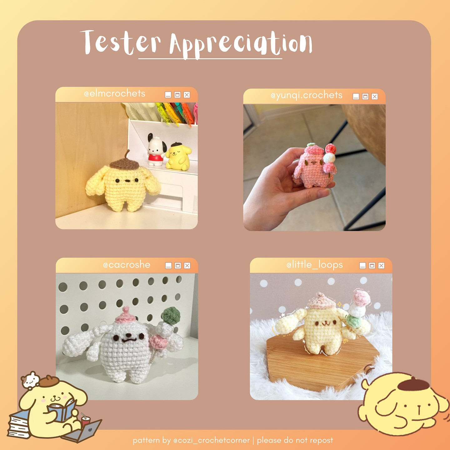 Free Pompompurin Crochet Pattern: No Sew!