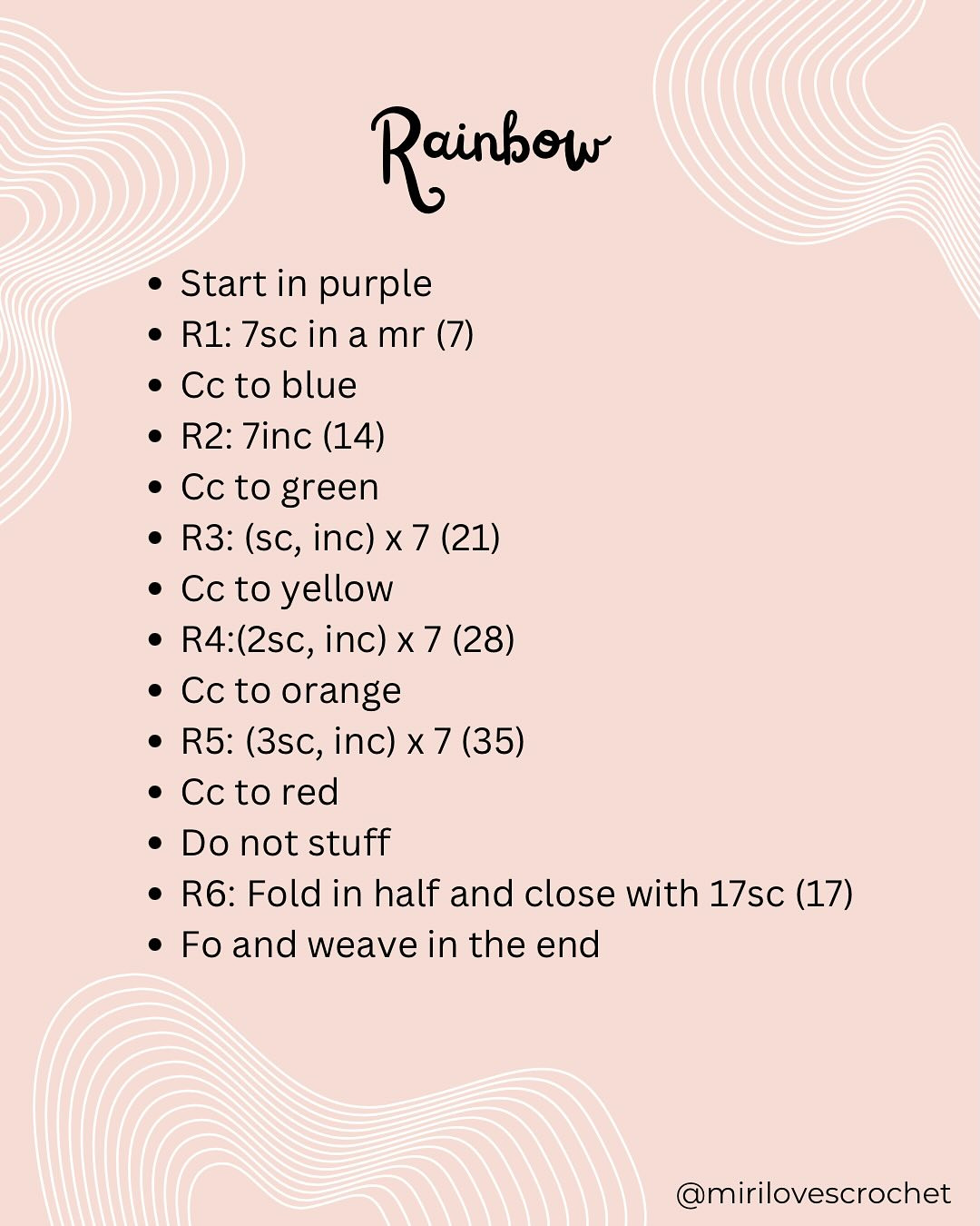 Free Rainbow Crochet Pattern: No Sew Needed