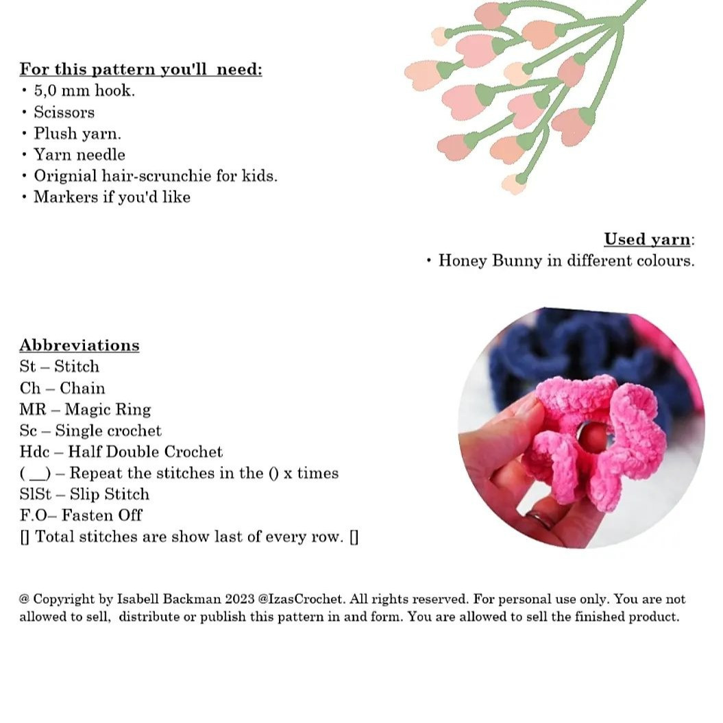 Free Scrunchie Crochet Pattern