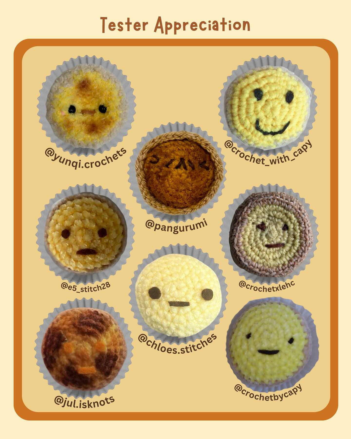 Free Smiki Egg Tart Crochet Pattern