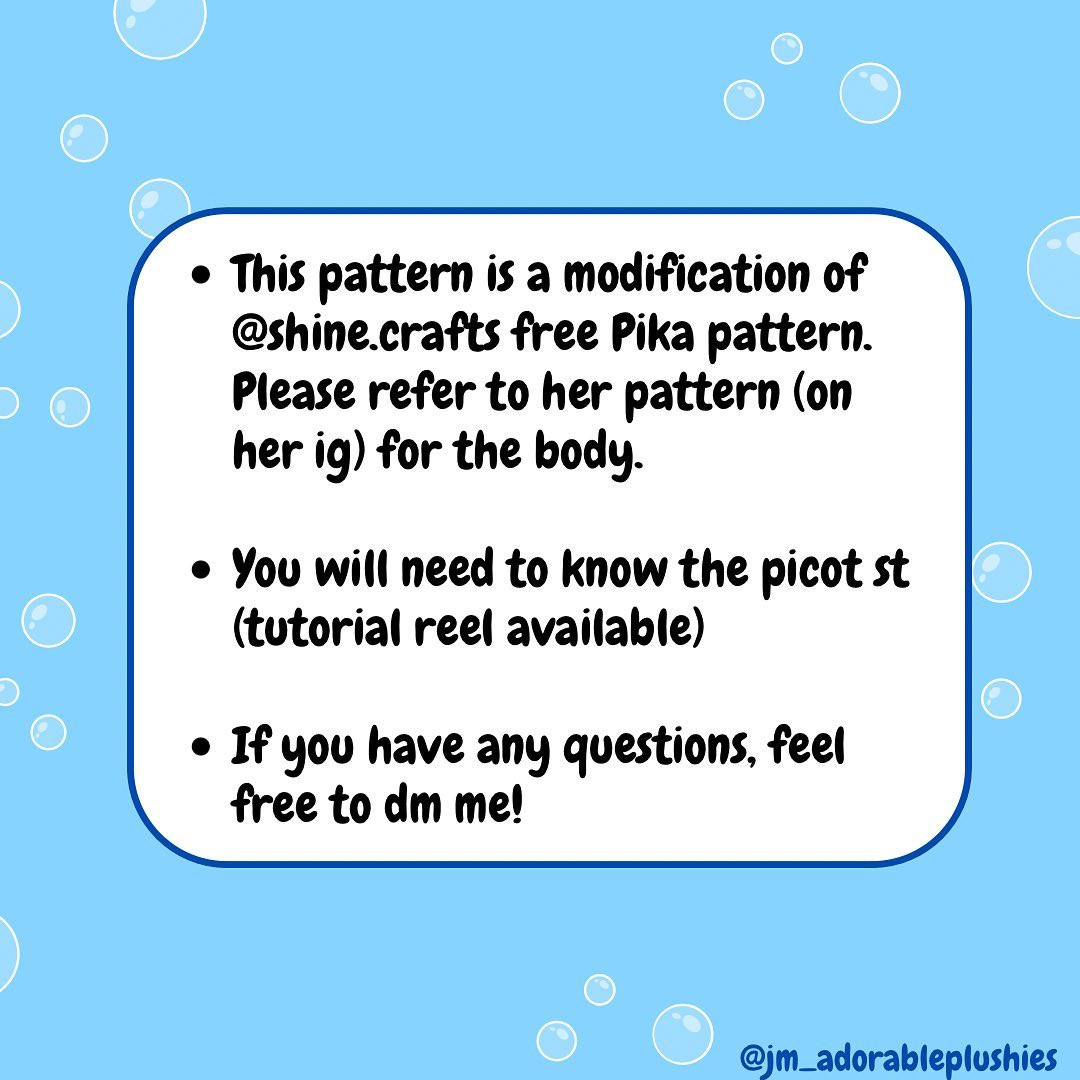 Free Vaporeon Amigurumi Crochet Pattern Part 1