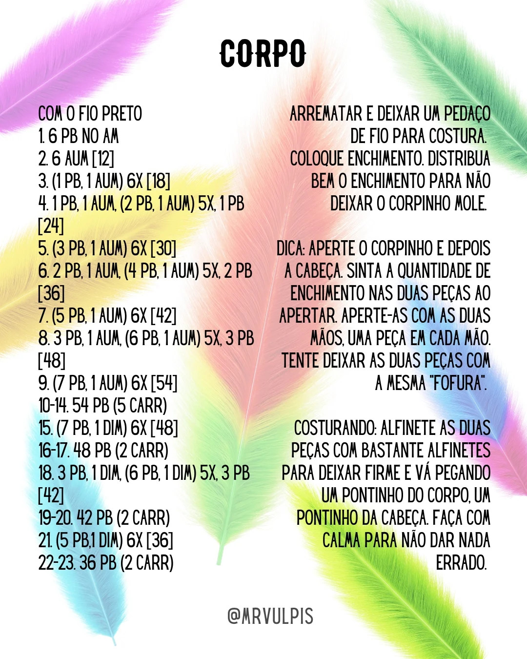 Galo de crochê colorido: Gráfico grátis!