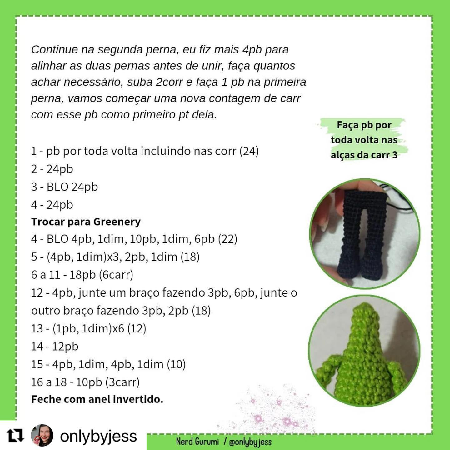 Gamora Amigurumi: Grátis Padrão de Crochê
