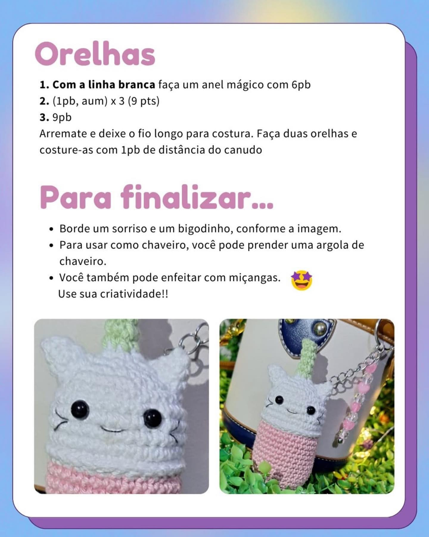 GATO SHAKE: Gráfico de crochê grátis