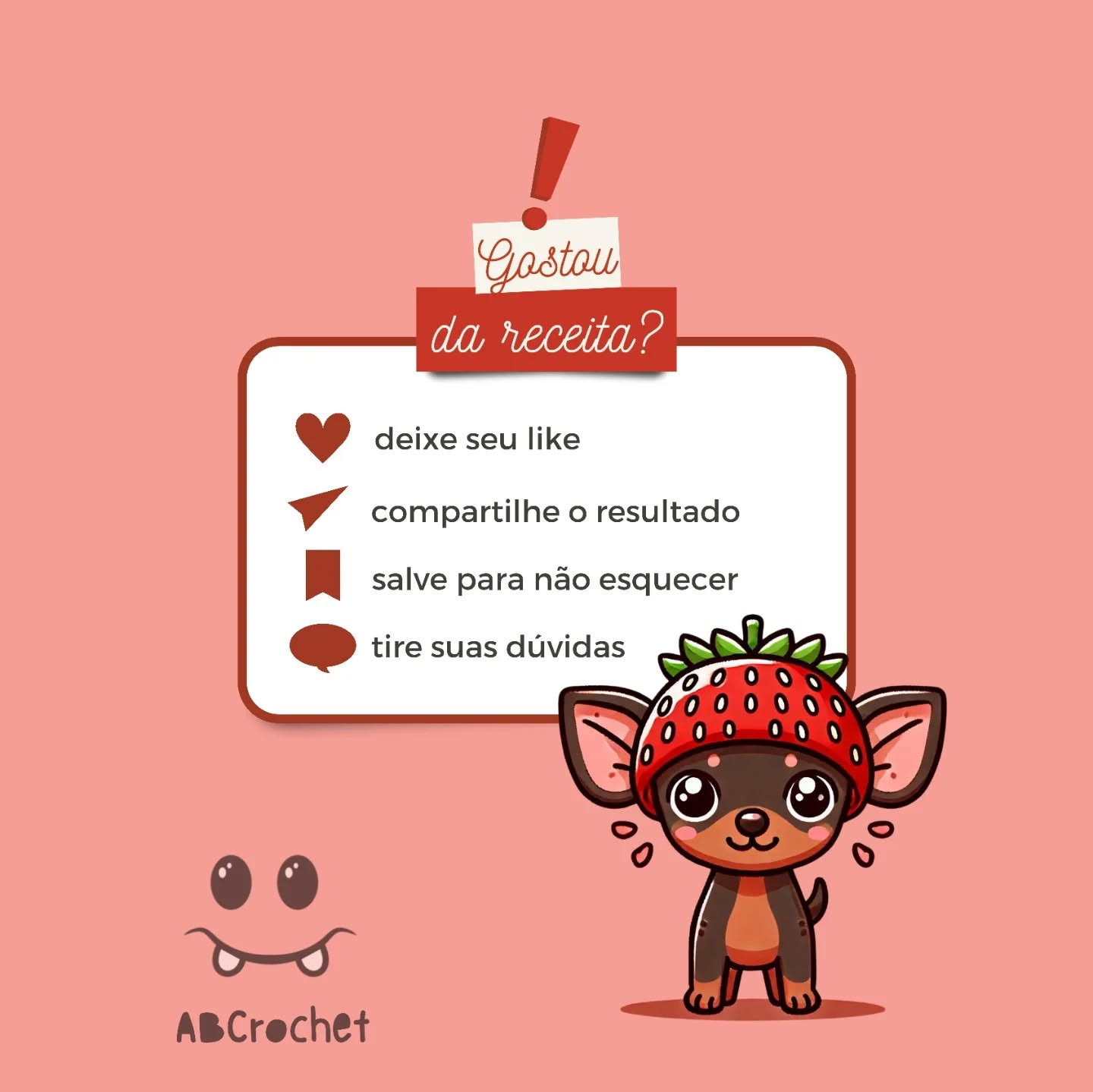 Geleia de morango amigurumi: Gráfico de crochê gratuito!