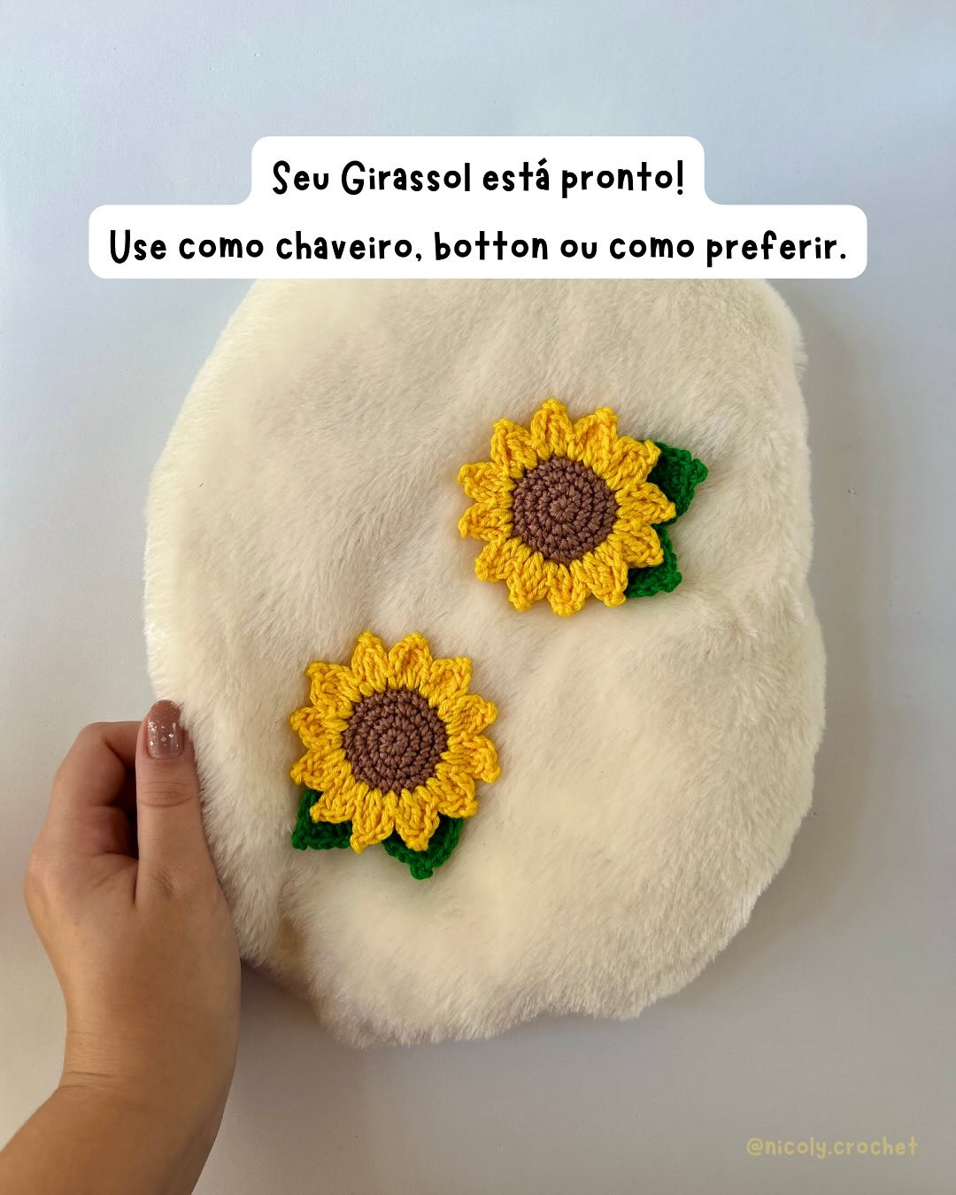 Girassol de crochê: Gráfico gratuito para iniciantes