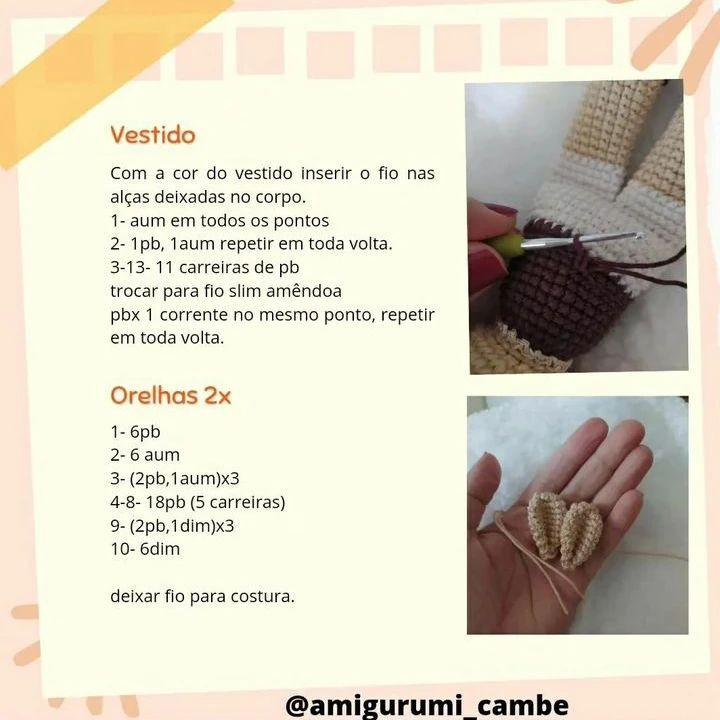 Gráfico Amigurumi de Cordeirinho: Passo a Passo Completo