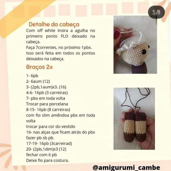 Gráfico Amigurumi de Cordeirinho: Passo a Passo Completo