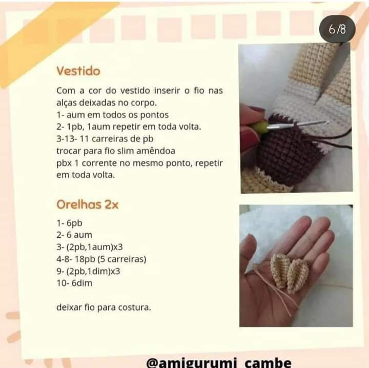 Gráfico Amigurumi de Cordeirinho: Passo a Passo Completo