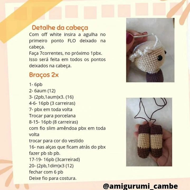 Gráfico Amigurumi de Cordeirinho: Passo a Passo Completo