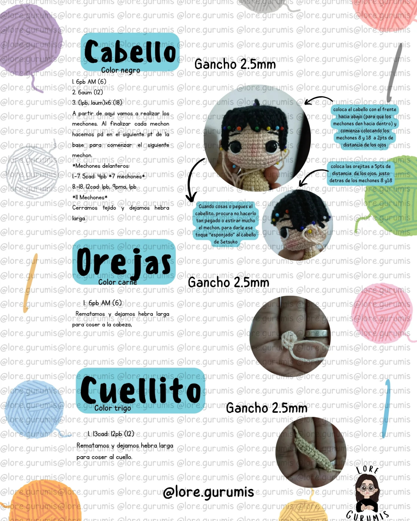 Gráfico Amigurumi de Setsuko de la Tumba de las Luciérnagas