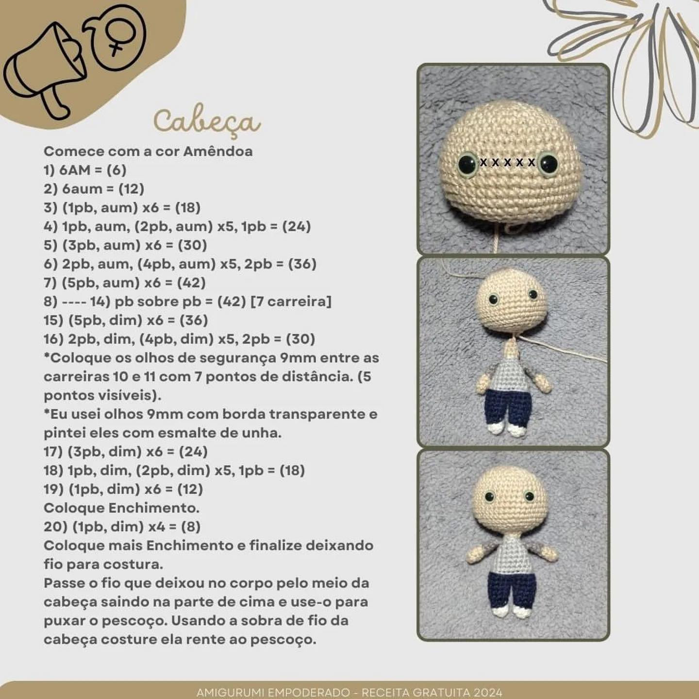 Gráfico Amigurumi Ellie Williams: The Last of Us