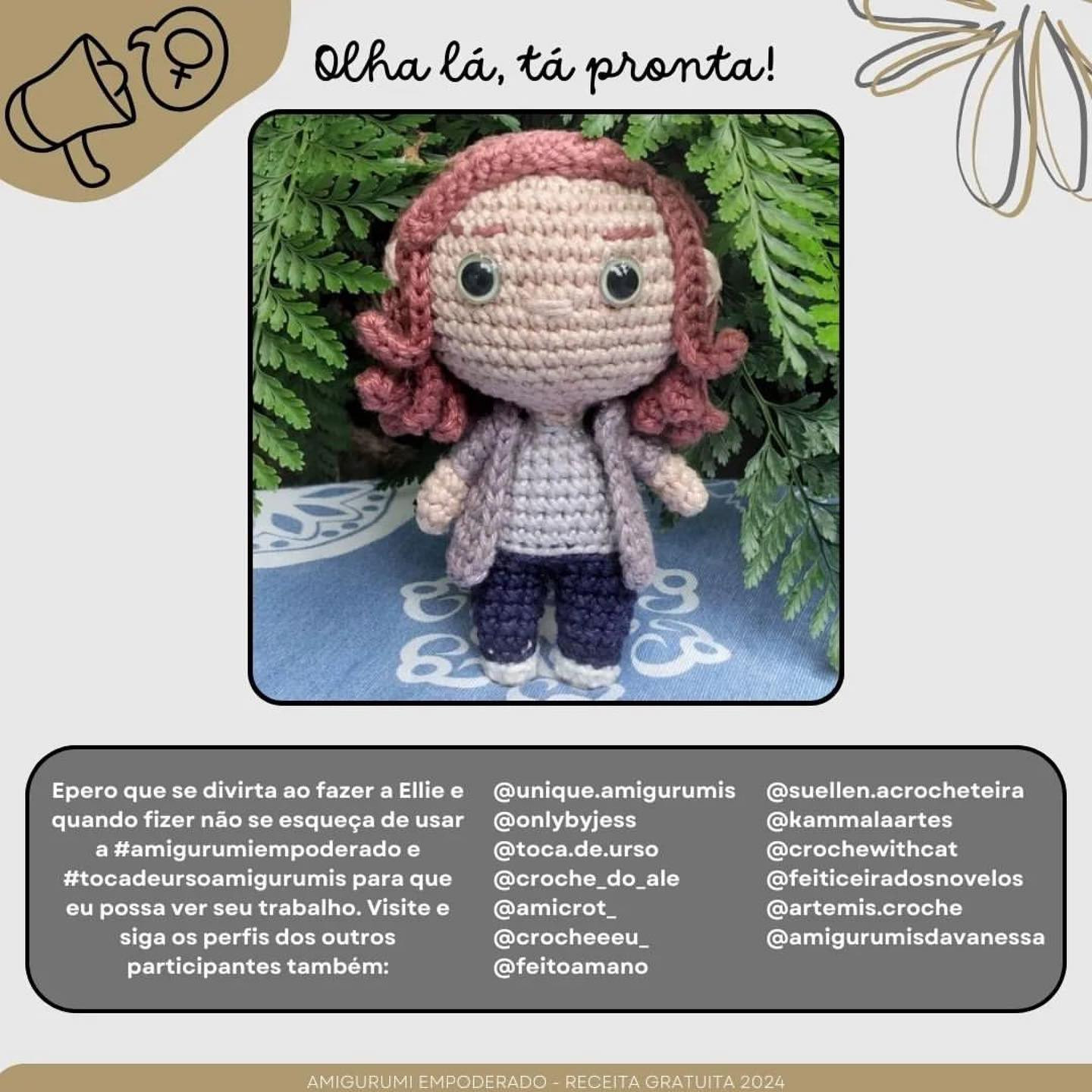 Gráfico Amigurumi Ellie Williams: The Last of Us