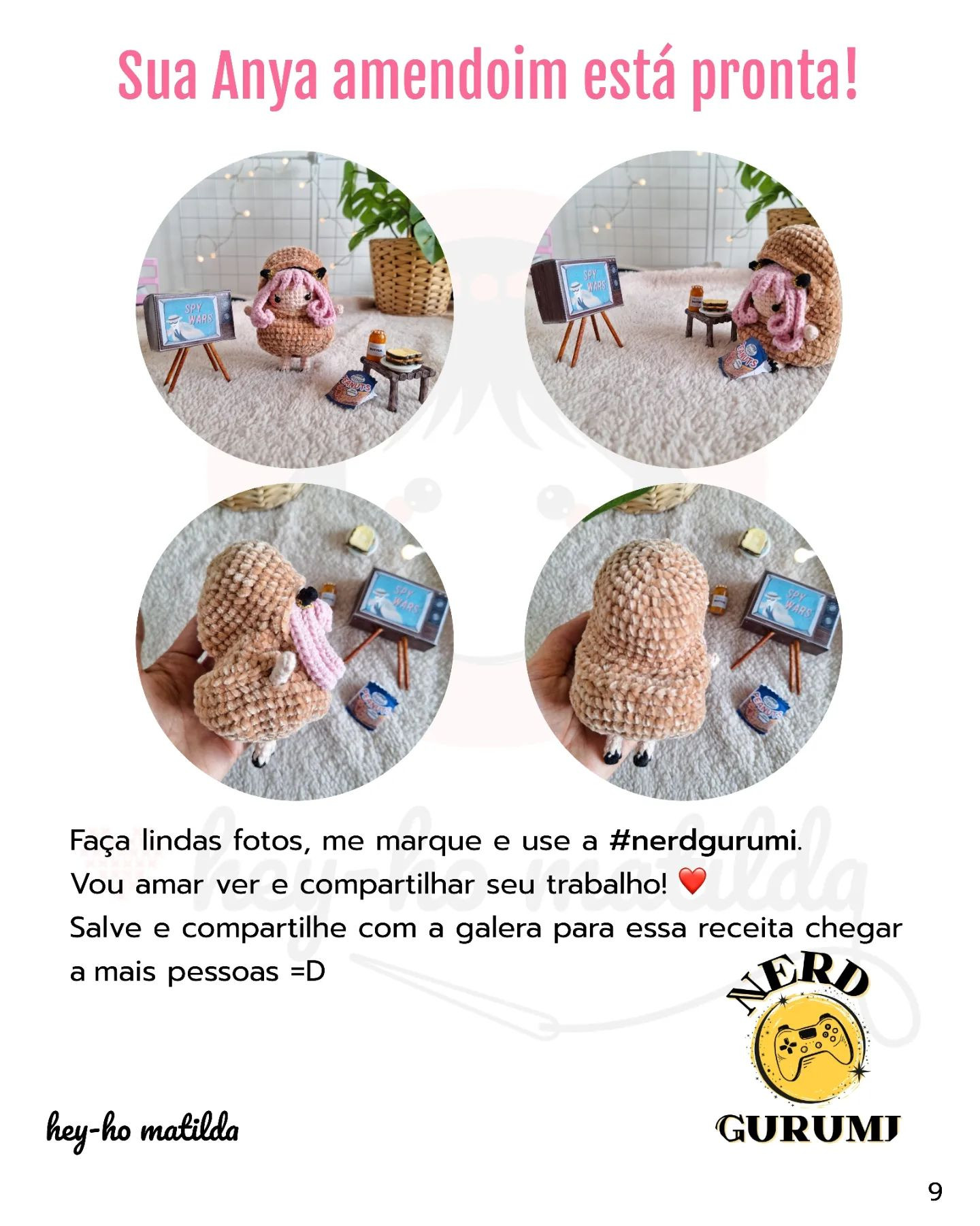 Gráfico de amigurumi Anya: receita gratuita
